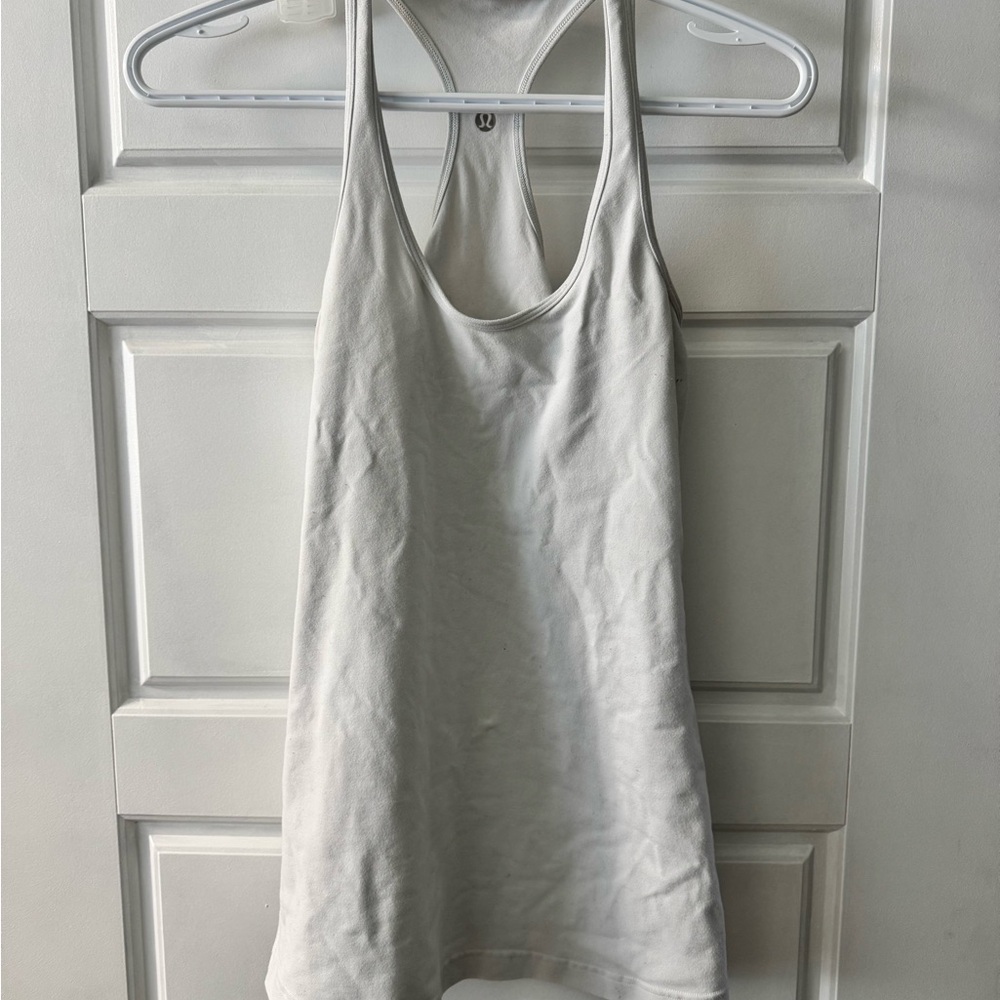 Lululemon White Racerback Tank Top